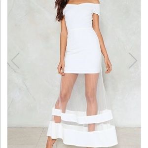 Never worn white Nasty Gal maxi